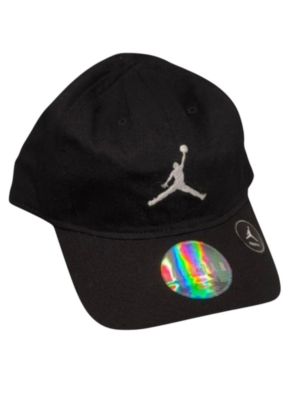 Jordan Black Cap with Embroidered Logo Youth Size